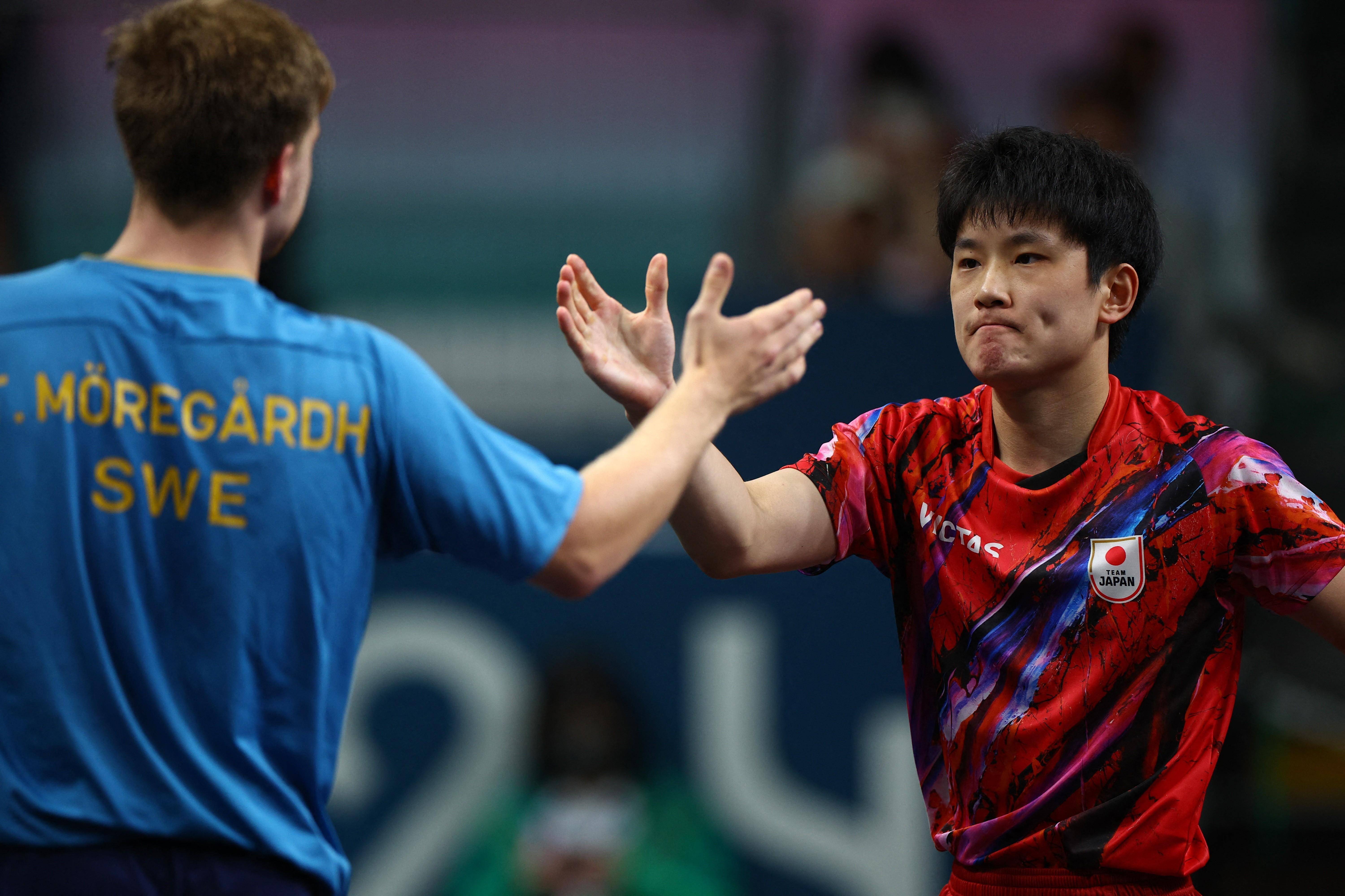 包含韩国乒乓球队鏖战日本乒乓球队，张本智和绝境逆转的词条